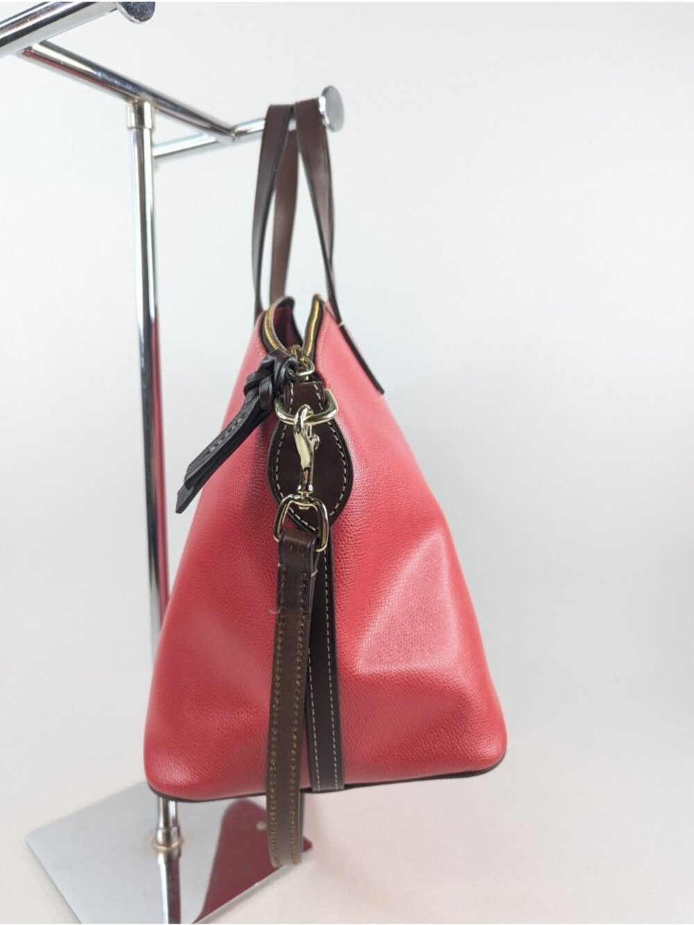 Dooney & Bourke Small Gabriella Leather Satchel Purse Bag Red EUC $248 Retail - Picture 5 of 14